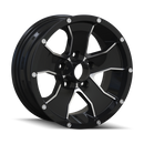 15x6 Trailer Style 14 Black-Machined Wheel/Rim 5x114.3 14-5665B
