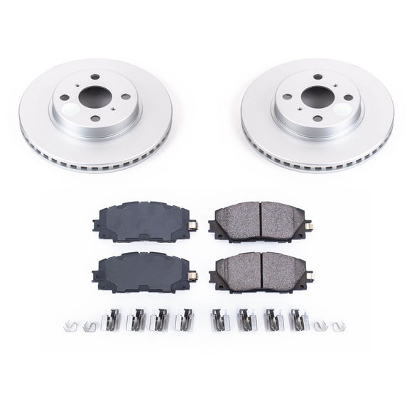 PowerStop Genuine Geomet Coated Rotor and Low-Dust Ceramic Brake Pad Kit