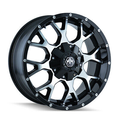 22X12 Mayhem Warrior Black-Machined Wheel/Rim 5x127 ET-44 8015-22252B