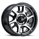 18x9 Vision 419 Split Gloss Black Machined Face Wheel 5x114.3 ET18 CB83