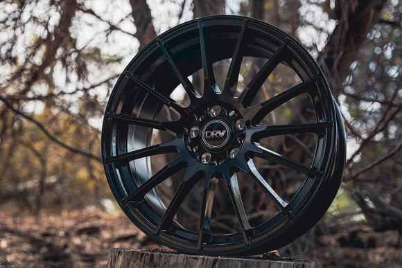 17x7 DRW Tuner D15 Gloss Black 4x108/114.3 ET40 wheel/rim