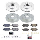 PowerStop Genuine Geomet Coated Rotor and Low-Dust Ceramic Brake Pad Kit