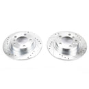 PowerStop Evolution Drilled Slotted Rotors Pair Rear For Mini Cooper Countryman