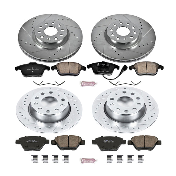 PowerStop Z23 Daily Driver Carbon-Fiber Ceramic Brake Pad and Drilled & Slotted