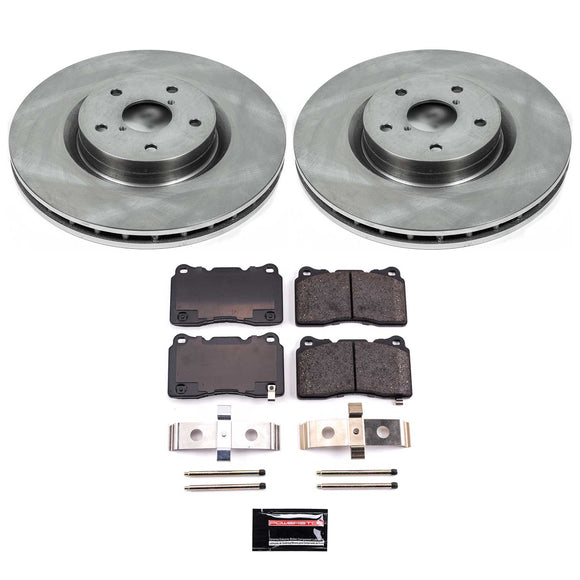 PowerStop OE Stock Replacement Low-Dust Ceramic Brake Pad and Rotor Kit