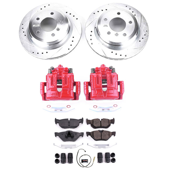 PowerStop Z23 Daily Driver Carbon-Fiber Ceramic Pads Drilled & Slotted Rotor & C