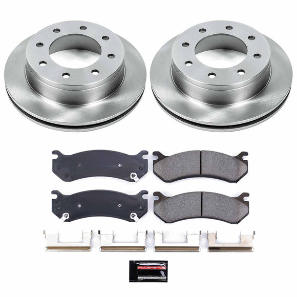 PowerStop OE Stock Replacement Low-Dust Ceramic Brake Pad and Rotor Kit