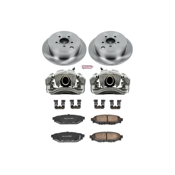 PowerStop OE Stock Replacement Low-Dust Ceramic Brake Pad, Rotor and Caliper Kit