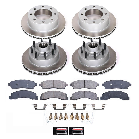 PowerStop Semi-Coated Rotor and Low-Dust Ceramic Brake Pad Kit