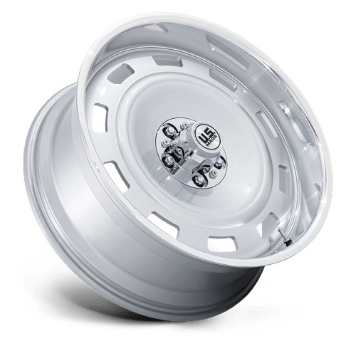 20X8.5 US Mag UC143 Scottsdale Silver w/ Diamond Cut Lip 6x139.7 ET01 Wheel Rim