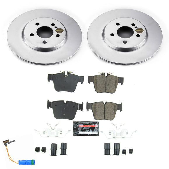 PowerStop Genuine Geomet Coated Rotor and Carbon-Fiber Ceramic Brake Pad Kit