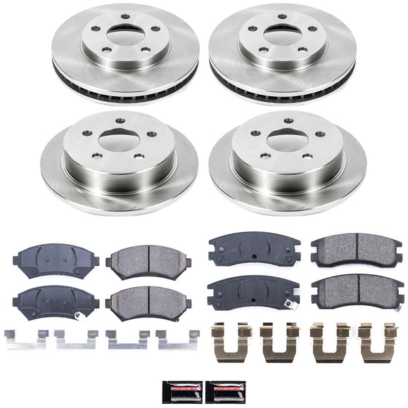 PowerStop OE Stock Replacement Low-Dust Ceramic Brake Pad and Rotor Kit