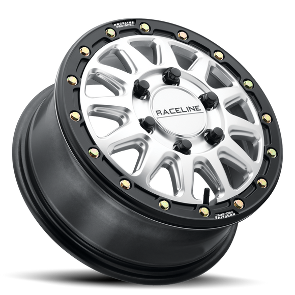 15x7 Raceline A14SB Alpha Hyper Silver With Black Ring 4x137 ET10 Wheel