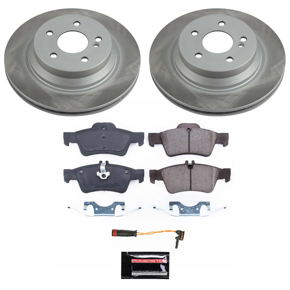 PowerStop Semi-Coated Rotor and Low-Dust Ceramic Brake Pad Kit