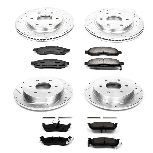 PowerStop Z23 Daily Driver Carbon-Fiber Ceramic Brake Pad and Drilled & Slotted