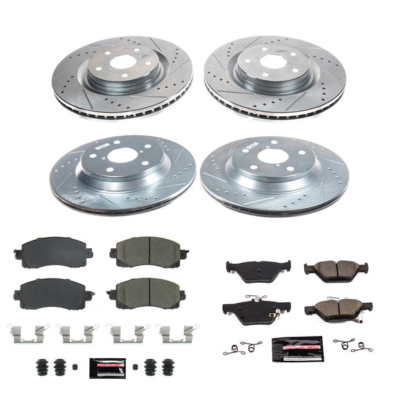 PowerStop Z23 Daily Driver Carbon-Fiber Ceramic Brake Pad and Drilled & Slotted