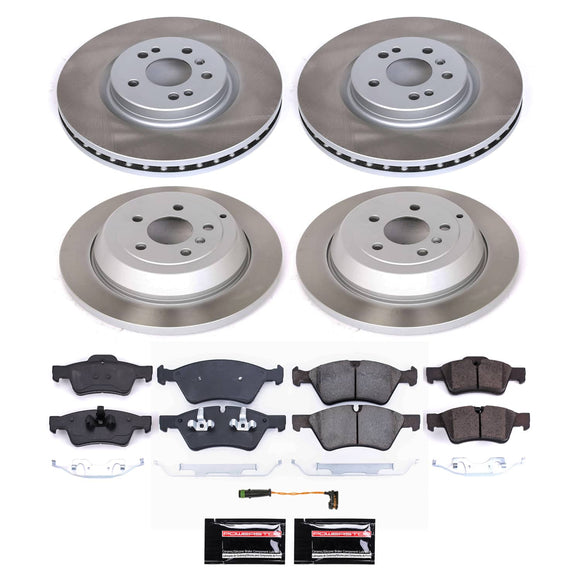 PowerStop Semi-Coated Rotor and Low-Dust Ceramic Brake Pad Kit