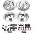 PowerStop Z36 Carbon-Fiber Ceramic Brake Pad with Drilled and Slotted Rotor Kit