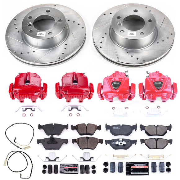 PowerStop Z23 Daily Driver Carbon-Fiber Ceramic Pads Drilled & Slotted Rotor & C