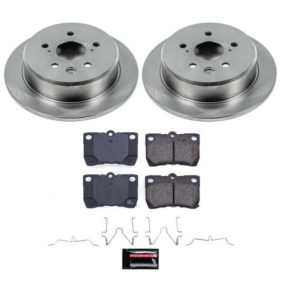 PowerStop OE Stock Replacement Low-Dust Ceramic Brake Pad and Rotor Kit