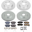 PowerStop Genuine Geomet Coated Rotor and Low-Dust Ceramic Brake Pad Kit