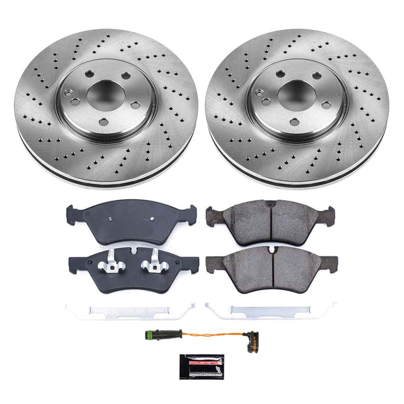 PowerStop OE Stock Replacement Low-Dust Ceramic Brake Pad and Rotor Kit