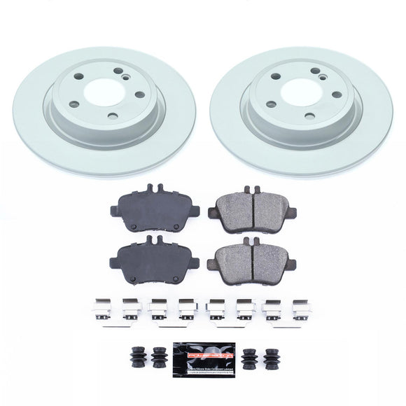PowerStop Genuine Geomet Coated Rotor and Carbon-Fiber Ceramic Brake Pad Kit