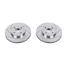 PowerStop Evolution Drilled Slotted Rotors Pair Front For Ford Focus