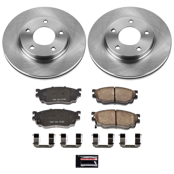 PowerStop OE Stock Replacement Low-Dust Ceramic Brake Pad and Rotor Kit