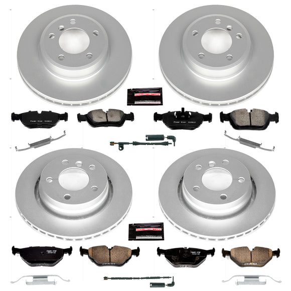 PowerStop Genuine Geomet Coated Rotor and Carbon-Fiber Ceramic Brake Pad Kit