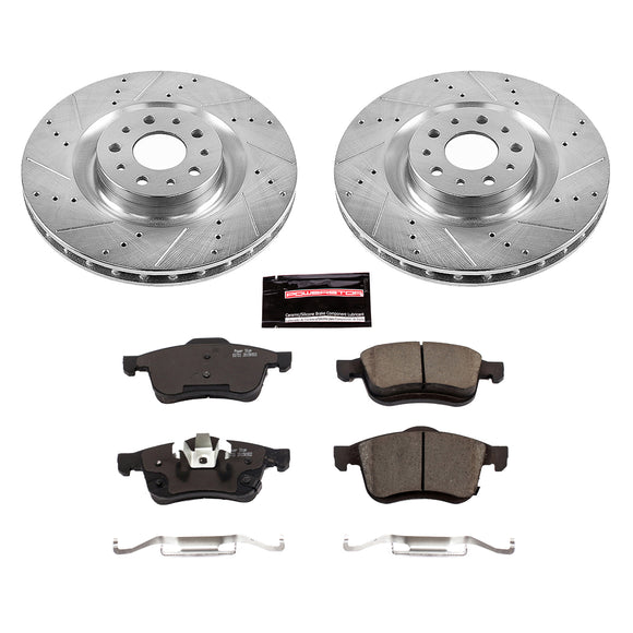 PowerStop Z23 Daily Driver Carbon-Fiber Ceramic Brake Pad and Drilled & Slotted