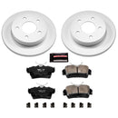 PowerStop Genuine Geomet Coated Rotor and Low-Dust Ceramic Brake Pad Kit
