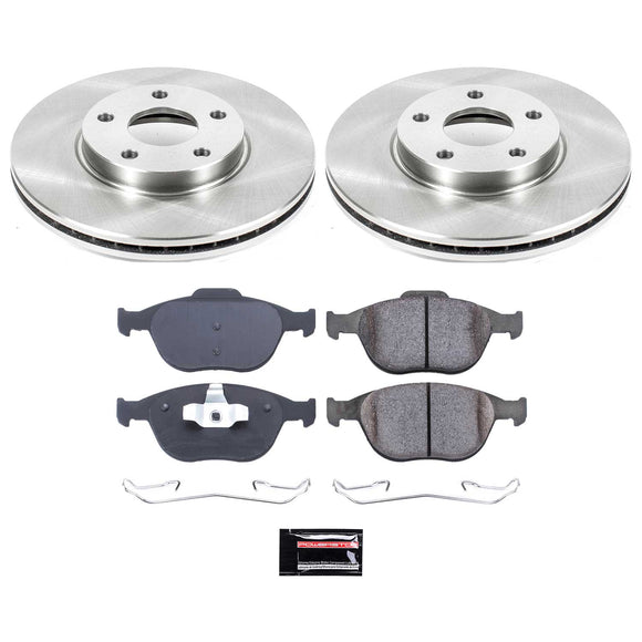 PowerStop OE Stock Replacement Low-Dust Ceramic Brake Pad and Rotor Kit