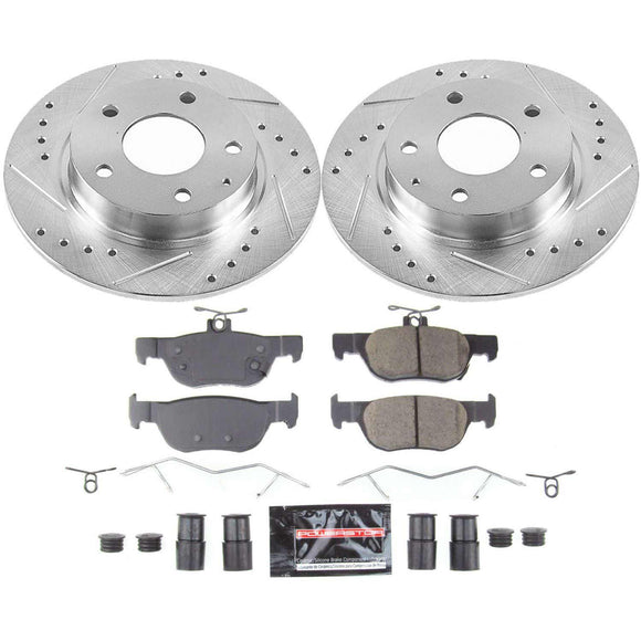 PowerStop Z23 Daily Driver Carbon-Fiber Ceramic Brake Pad and Drilled & Slotted