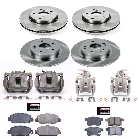 PowerStop OE Stock Replacement Low-Dust Ceramic Brake Pad, Rotor and Caliper Kit