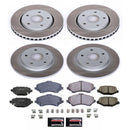 PowerStop Semi-Coated Rotor and Low-Dust Ceramic Brake Pad Kit