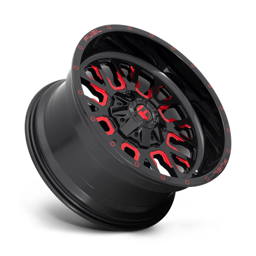 20x10 Fuel Off-Road D612 Stroke Gloss Black Red Tinted Clear 5x114.3 ET-18 Wheel