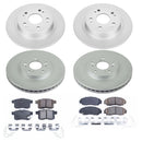 PowerStop Genuine Geomet Coated Rotor and Low-Dust Ceramic Brake Pad Kit
