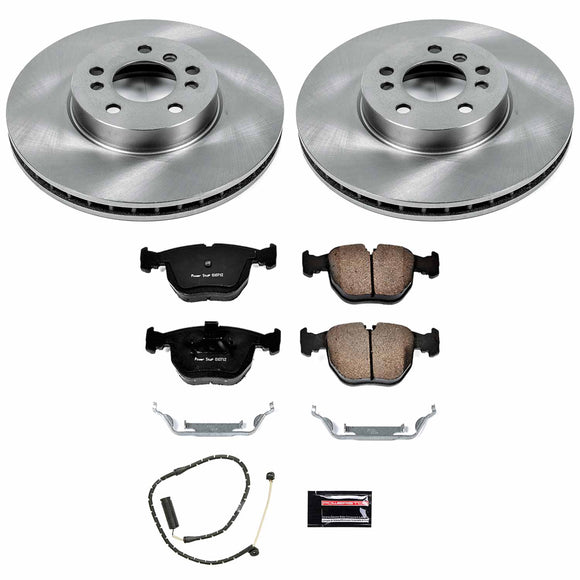 PowerStop OE Stock Replacement Low-Dust Ceramic Brake Pad and Rotor Kit