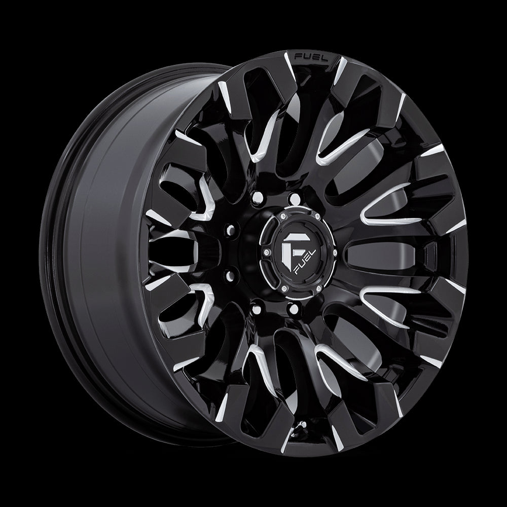 20X9 Fuel 1PC D828 Quake Gloss Black Milled 8X165.1 8X6.5 ET1 Wheel Rim