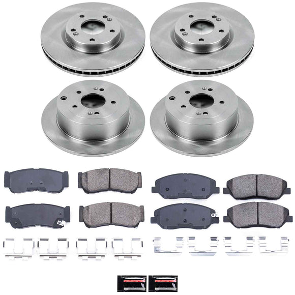 PowerStop OE Stock Replacement Low-Dust Ceramic Brake Pad and Rotor Kit