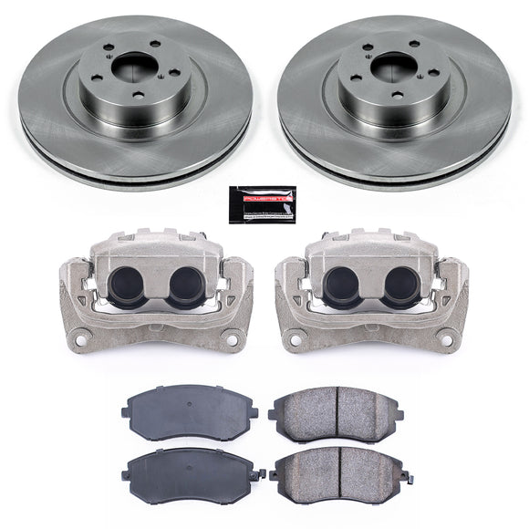 PowerStop OE Stock Replacement Low-Dust Ceramic Brake Pad, Rotor and Caliper Kit