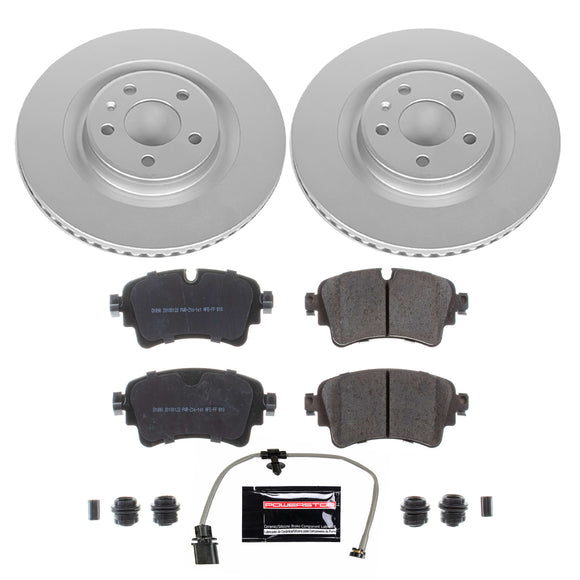 PowerStop Genuine Geomet Coated Rotor and Carbon-Fiber Ceramic Brake Pad Kit