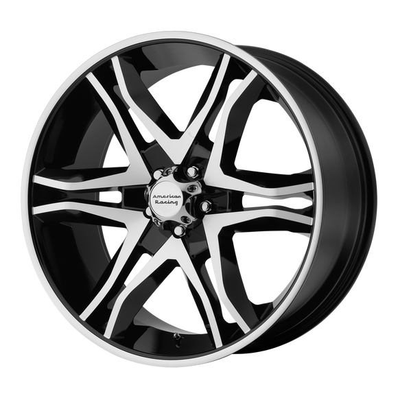 20x8.5 American Racing Mainline Black Wheel/Rim 6x139.7 20-8.5 6-139.7