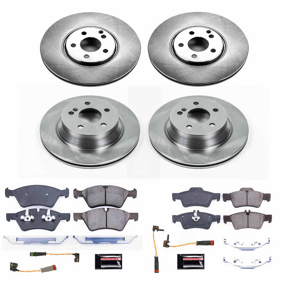 PowerStop OE Stock Replacement Low-Dust Ceramic Brake Pad and Rotor Kit