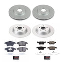PowerStop Genuine Geomet Coated Rotor and Low-Dust Ceramic Brake Pad Kit