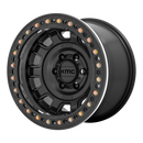 17X9 KMC KM236 TANK Beadlock Satin Black 5X127 ET-15 wheel/rim-2