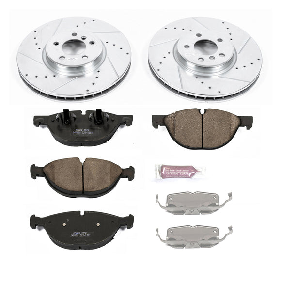 PowerStop Z23 Daily Driver Carbon-Fiber Ceramic Brake Pad and Drilled & Slotted