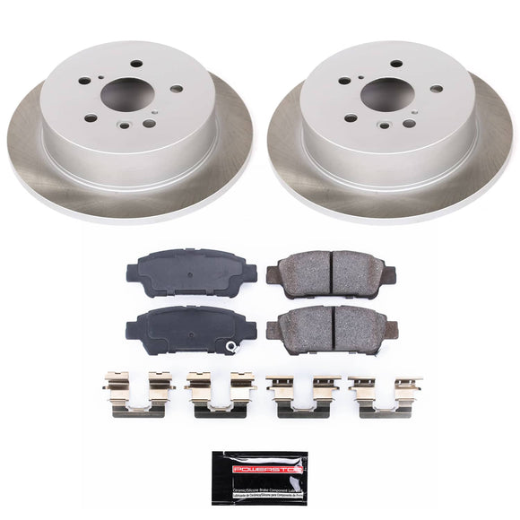 PowerStop Semi-Coated Rotor and Low-Dust Ceramic Brake Pad Kit