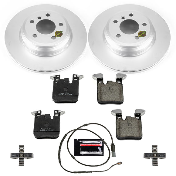 PowerStop Genuine Geomet Coated Rotor and Low-Dust Ceramic Brake Pad Kit